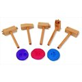 Creativity Street Creativity Street 085815 Wood Clay Hammer Set With Masonite Board; Set Of 5 85815